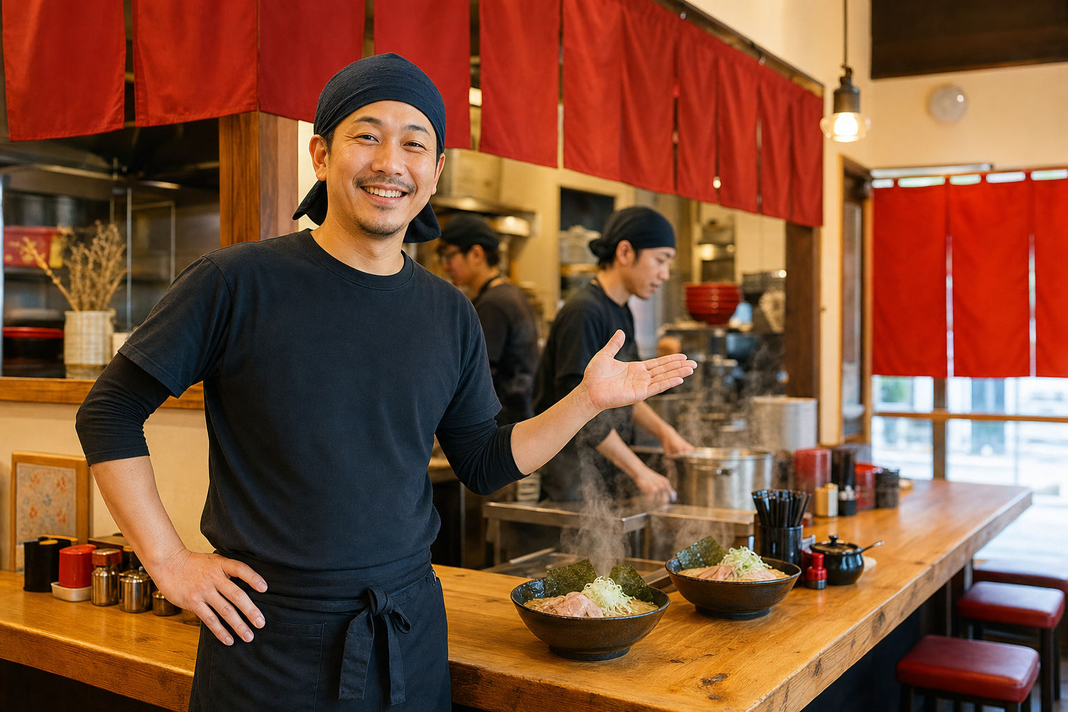 ラーメン店の店長候補スタッフ